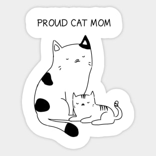 Proud Cat Mom Sticker